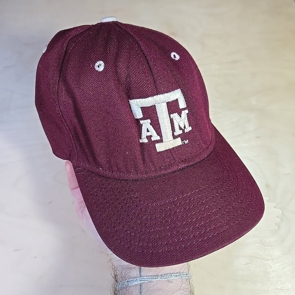 Vintage Tournament Headwear Texas A&M Aggies Maroon Pro Model 8 Fitted‎ Hat USA